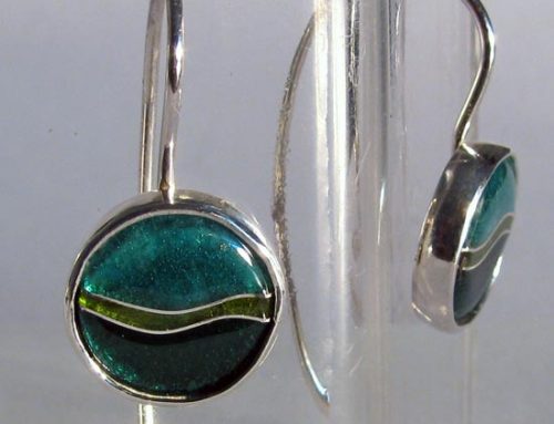 vitreous enamel – drop earrings