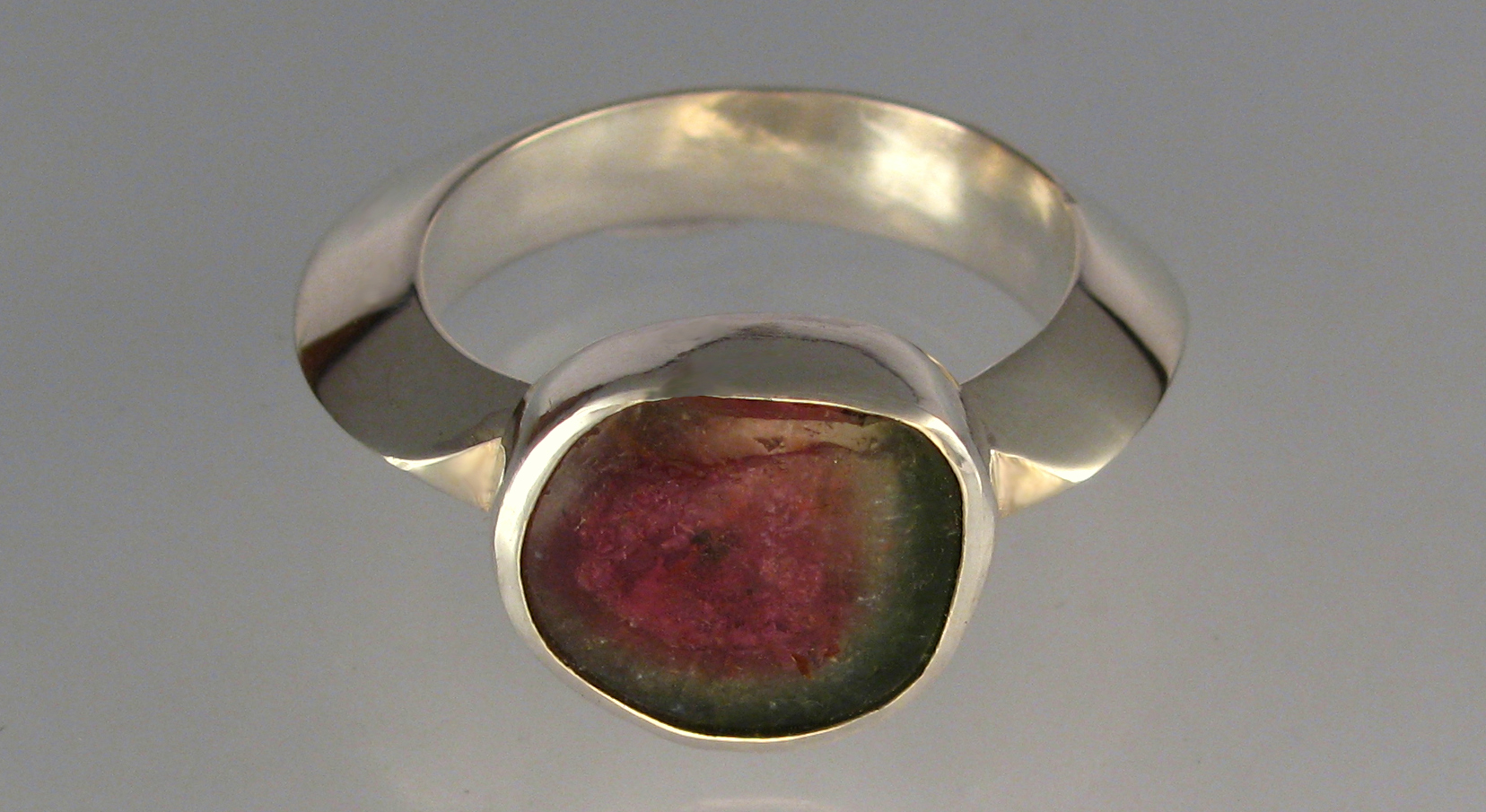 Watermelon Tourmaline Ring