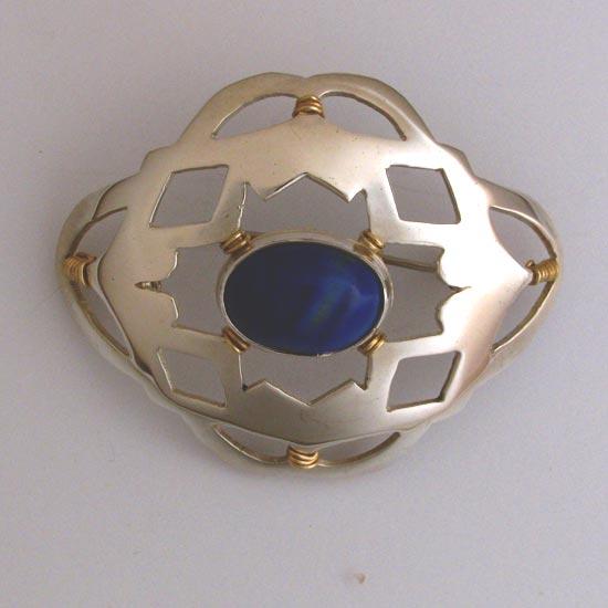 Lapis Brooch handcrafted jewelry Australia