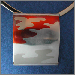 inlaid necklace 'clouds'