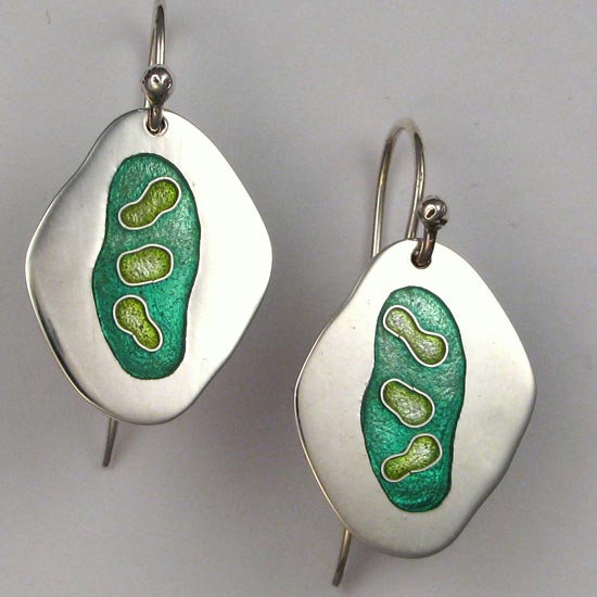 Cloisonné 'Pond' earrings