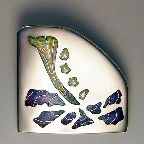 Take the plunge cloisonné brooch