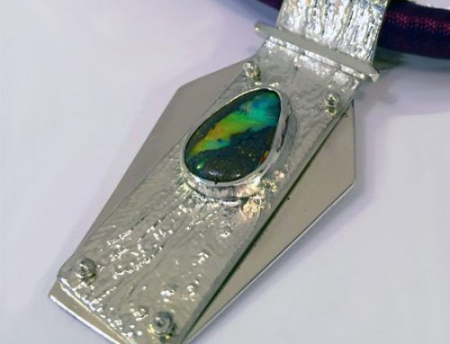 Australian boulder opal necklace